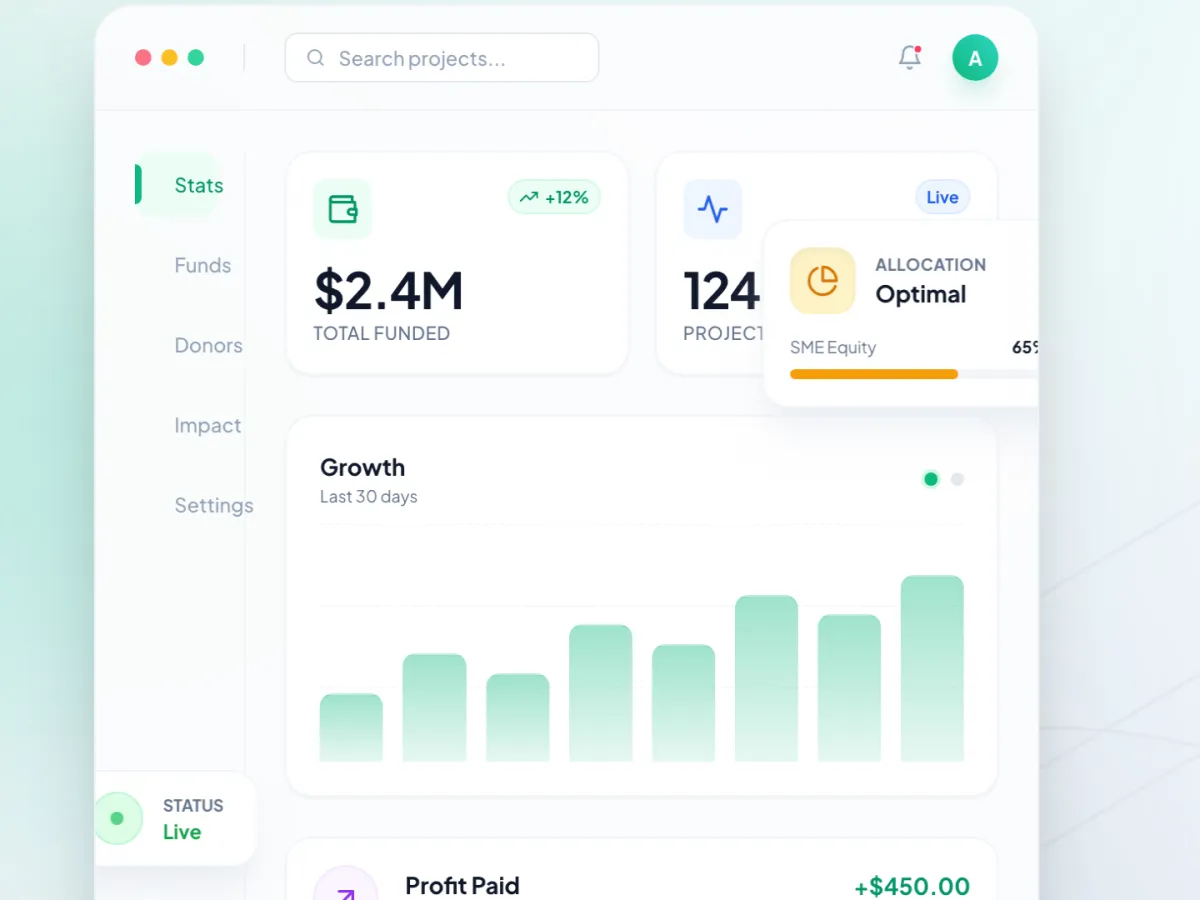 Kareem Ventures dashboard
